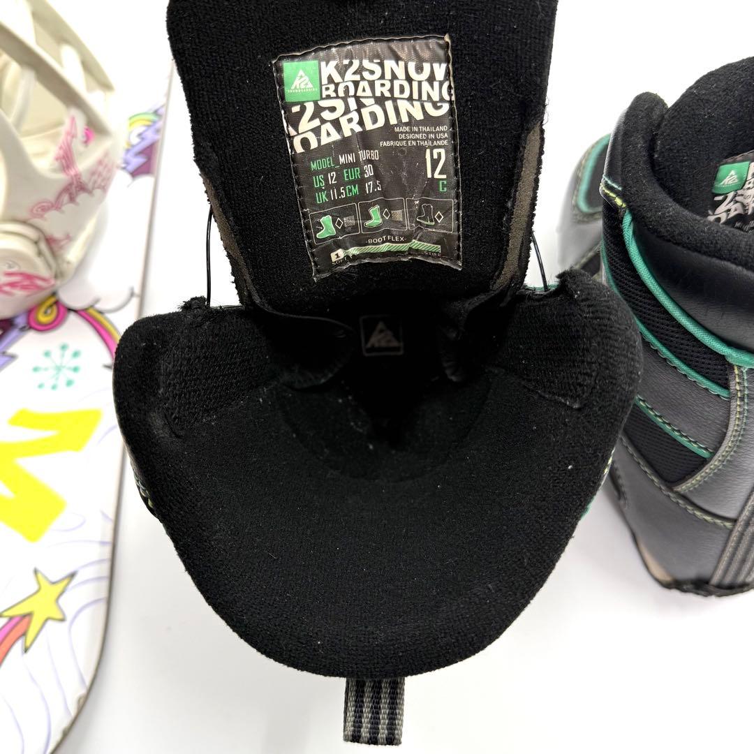 90cm K2 LIL KANDI キッズ スノーボード 3点セット 可愛い 白