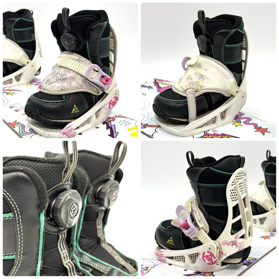 90cm K2 LIL KANDI キッズ スノーボード 3点セット 可愛い 白