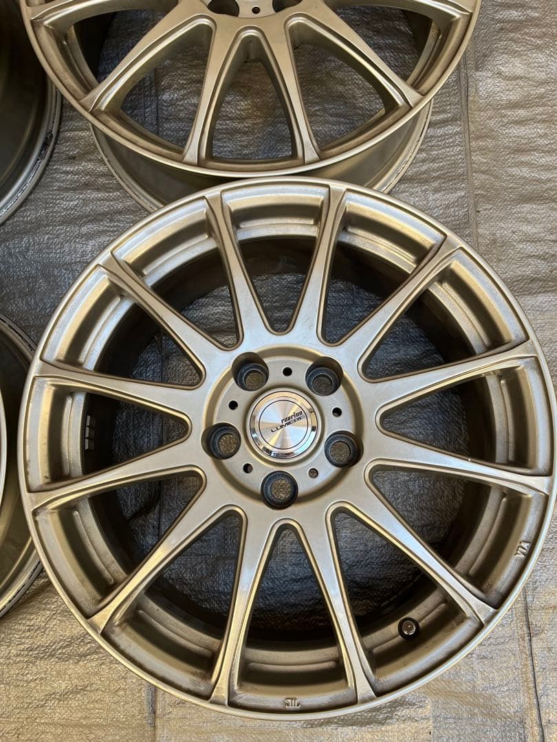 国産車17インチ 7J17 5/114 +38 ウェッズ製　アルミホイール1台分