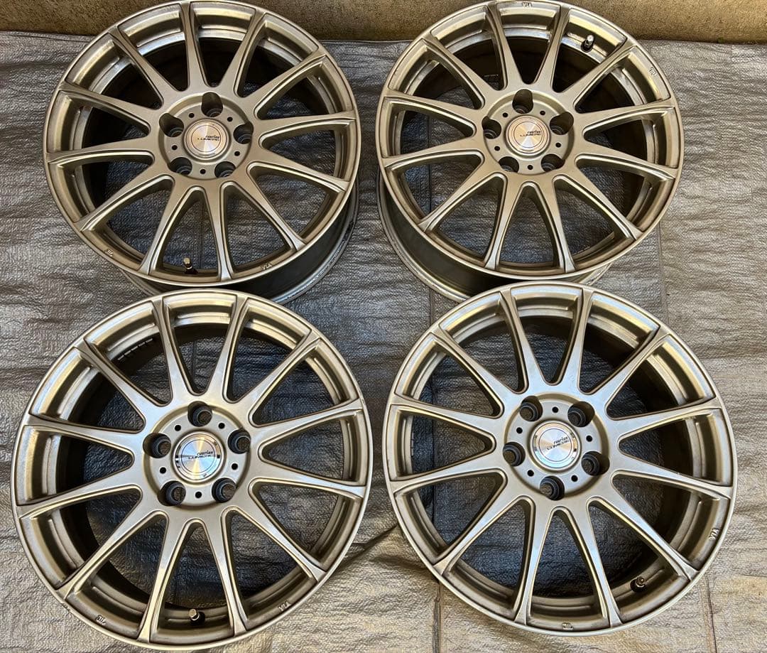 国産車17インチ 7J17 5/114 +38 ウェッズ製　アルミホイール1台分