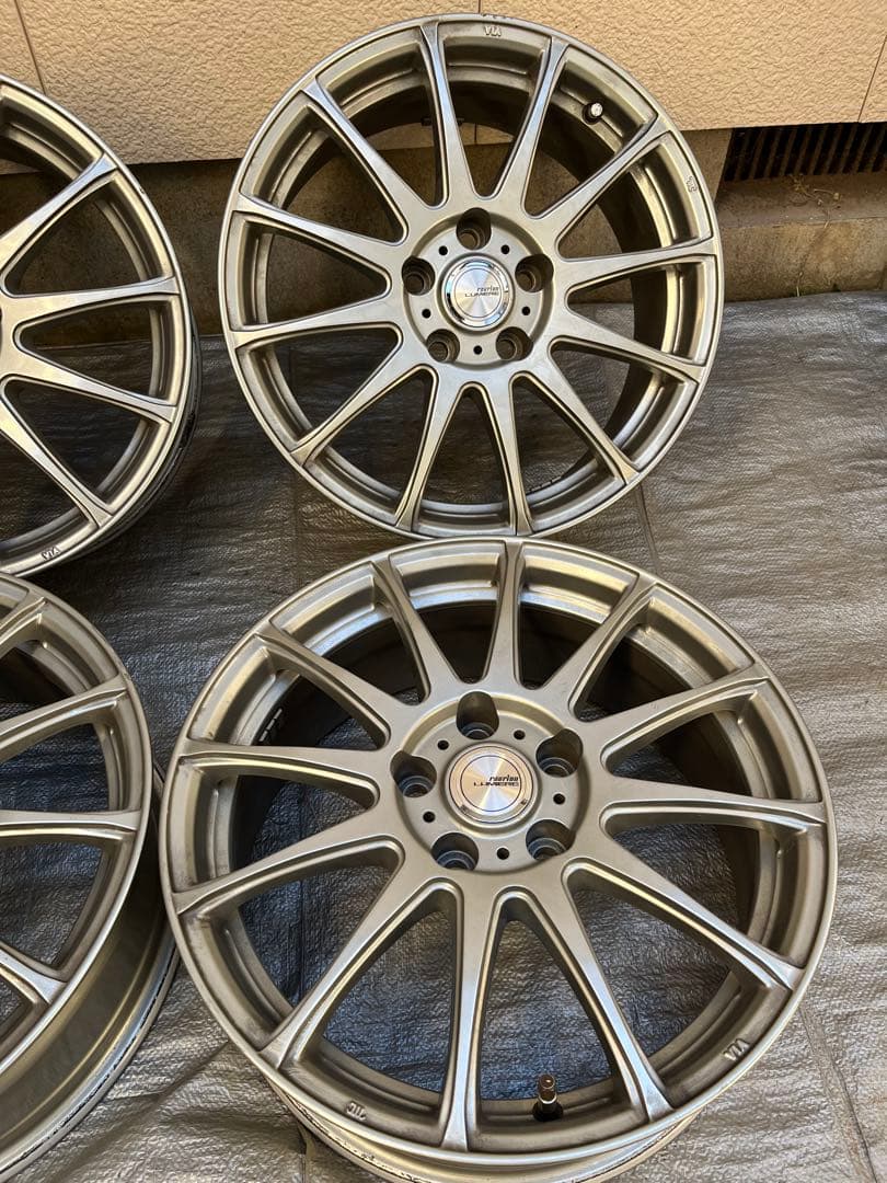 国産車17インチ 7J17 5/114 +38 ウェッズ製　アルミホイール1台分