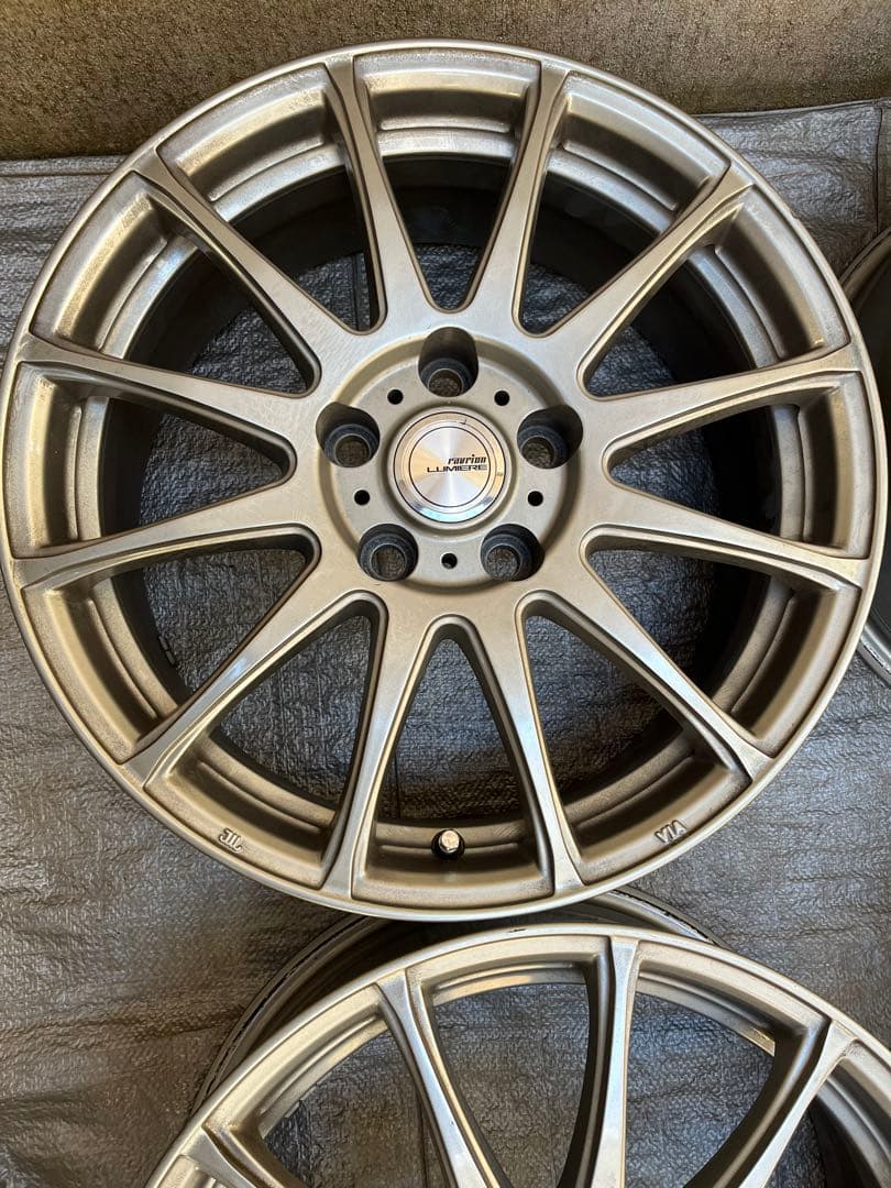 国産車17インチ 7J17 5/114 +38 ウェッズ製　アルミホイール1台分