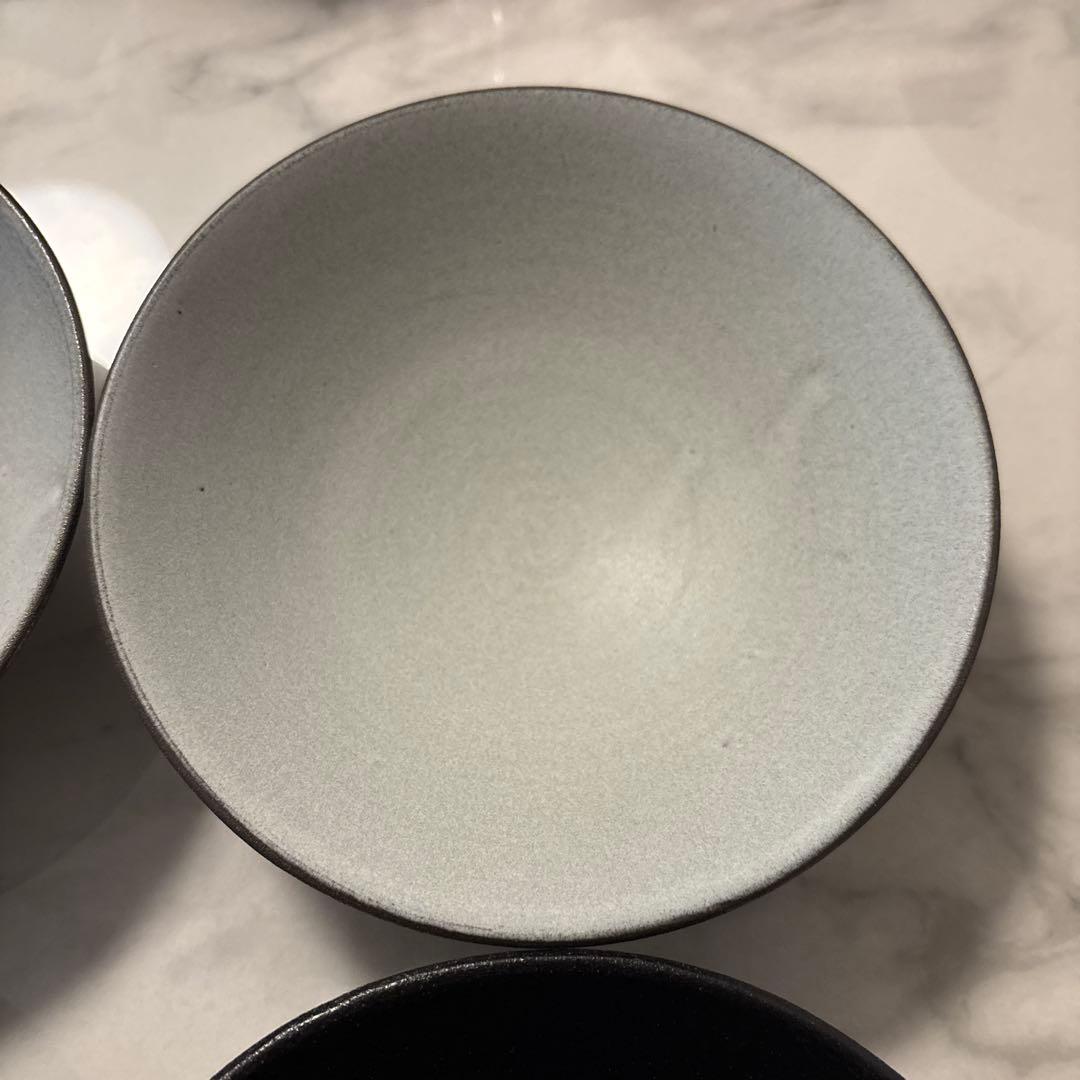 【未使用/即日発送】 大野香織 ボウル 鉢 黒 おぼろ雲 各2点 計4点