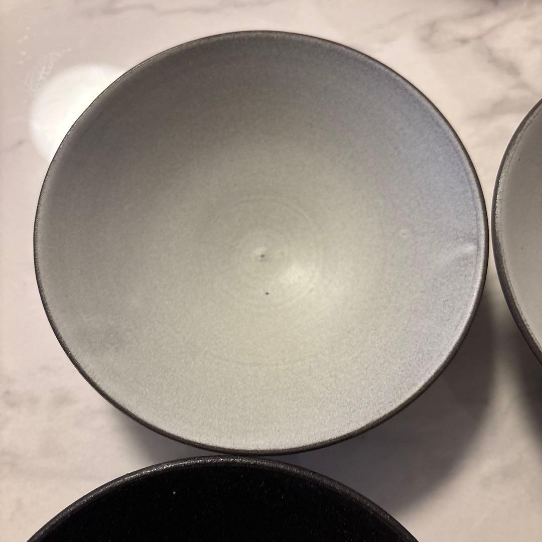 【未使用/即日発送】 大野香織 ボウル 鉢 黒 おぼろ雲 各2点 計4点