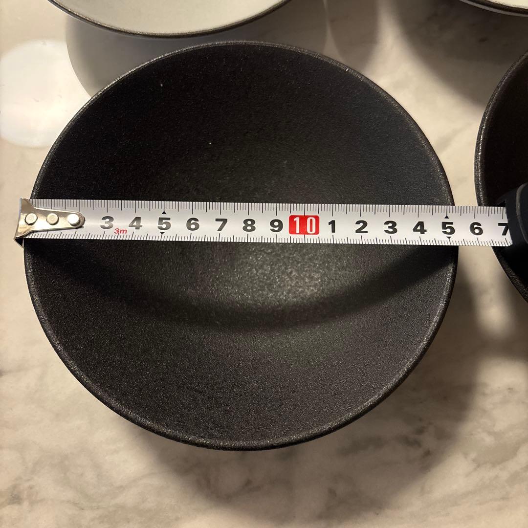 【未使用/即日発送】 大野香織 ボウル 鉢 黒 おぼろ雲 各2点 計4点