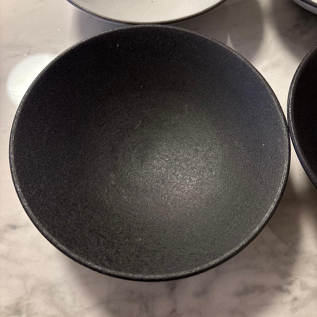 【未使用/即日発送】 大野香織 ボウル 鉢 黒 おぼろ雲 各2点 計4点