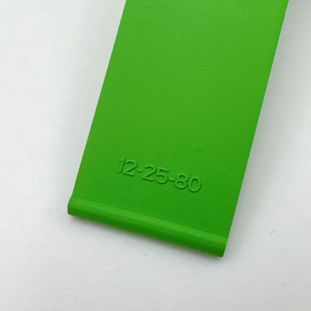 ウブロ◆ラバー 腕時計 替え ベルト 純正 グリーン ラバーストラップ ブラック