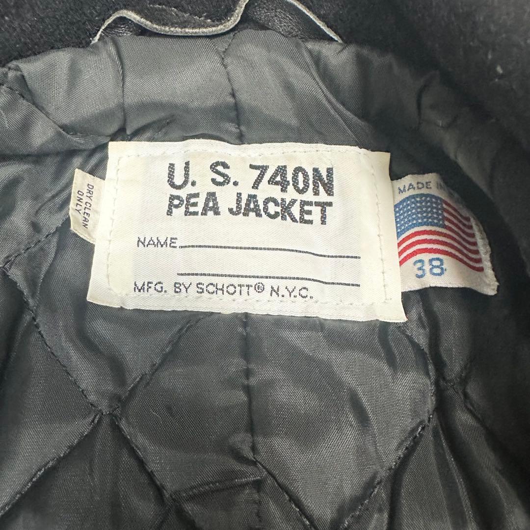ショット ピーコート キルティング ダブル　U.S.740N L USA ウール