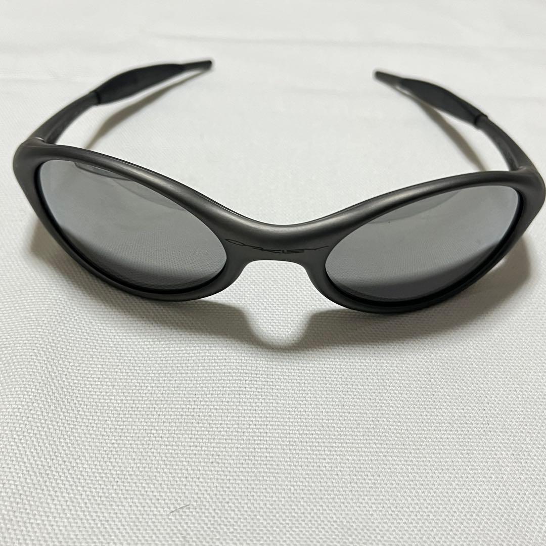 美品 オークリー アイジャケット グレー ミラーレンズ USA y2k