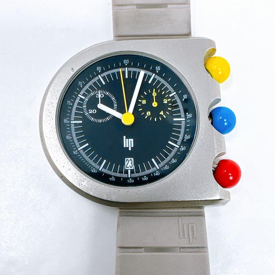 稼働lip リップ マッハ2000 腕時計 クロノグラフ クォーツ ラバーベルト