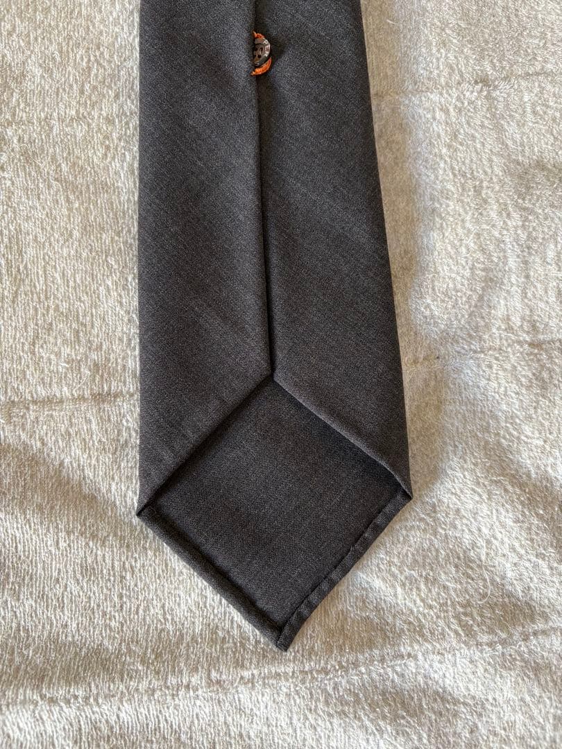 ジュストビスポーク　ネクタイ　ブラウン　グレイッシュ　シャロン購入