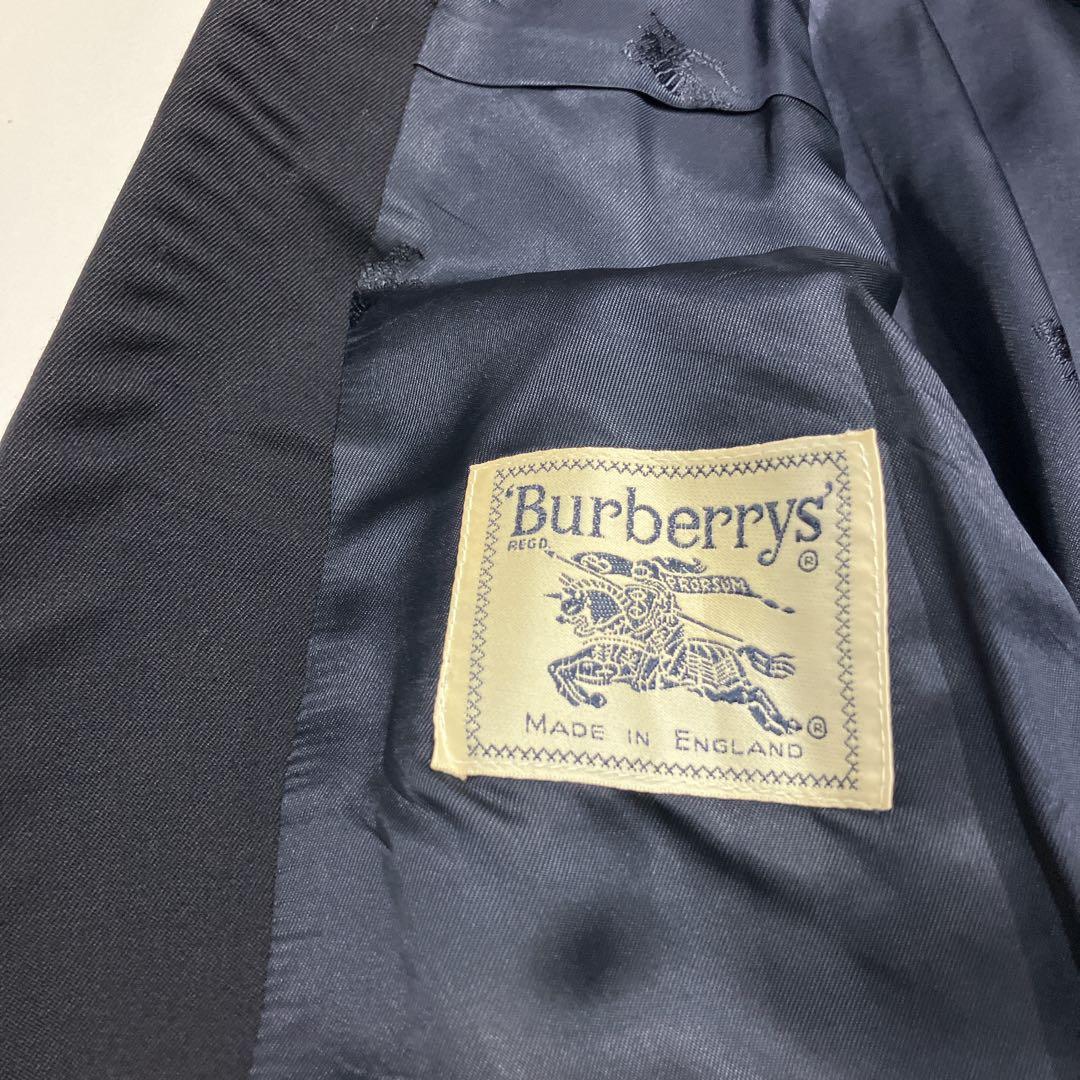 【極美品】バーバリーズ　ダブルブレスト　紺ブレ　金ボタン　ウールジャケット　XL