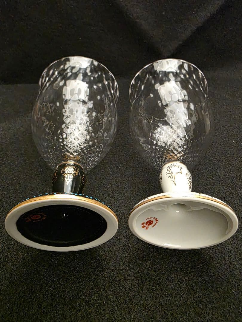 九谷焼万華鏡和グラス2個セット