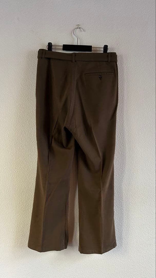 LEMAIRE ブラウン スラックス ベルト付き