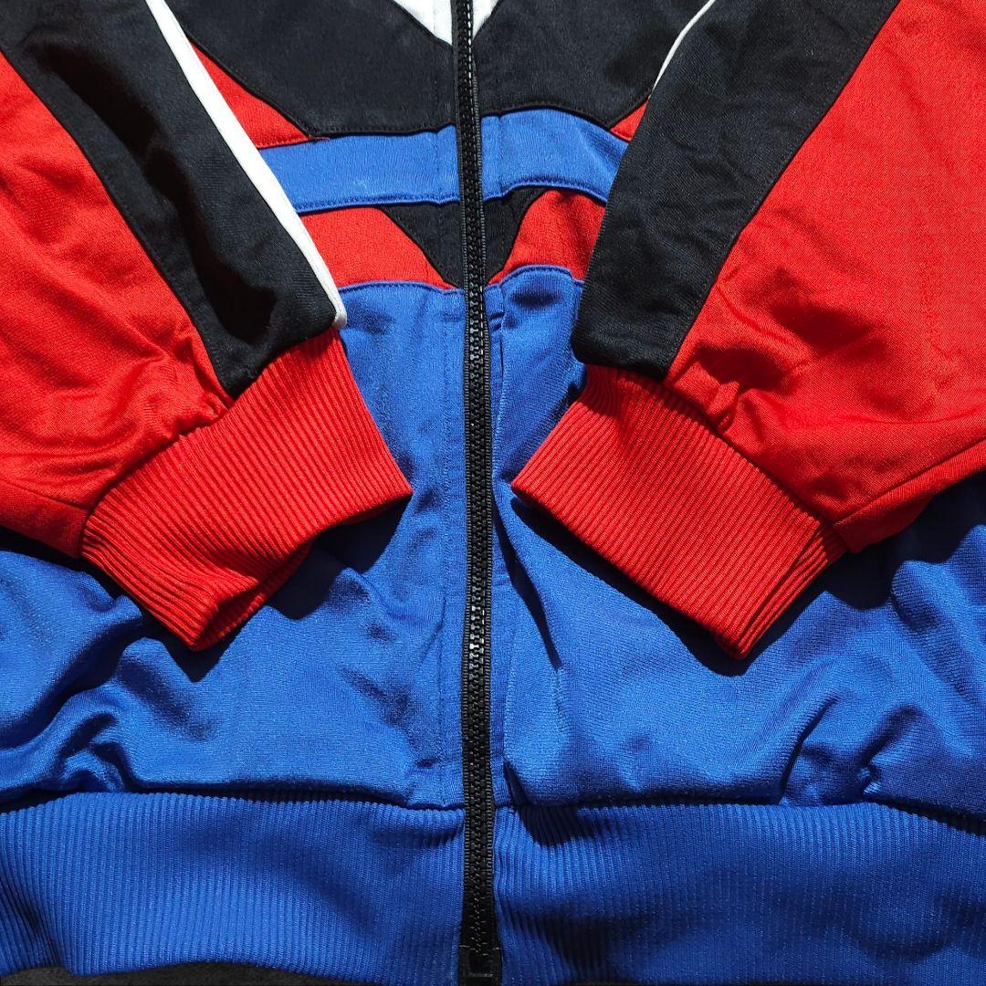 80s oldadidasオールドアディダストラックジャケット刺繍ロゴ万国旗タグ