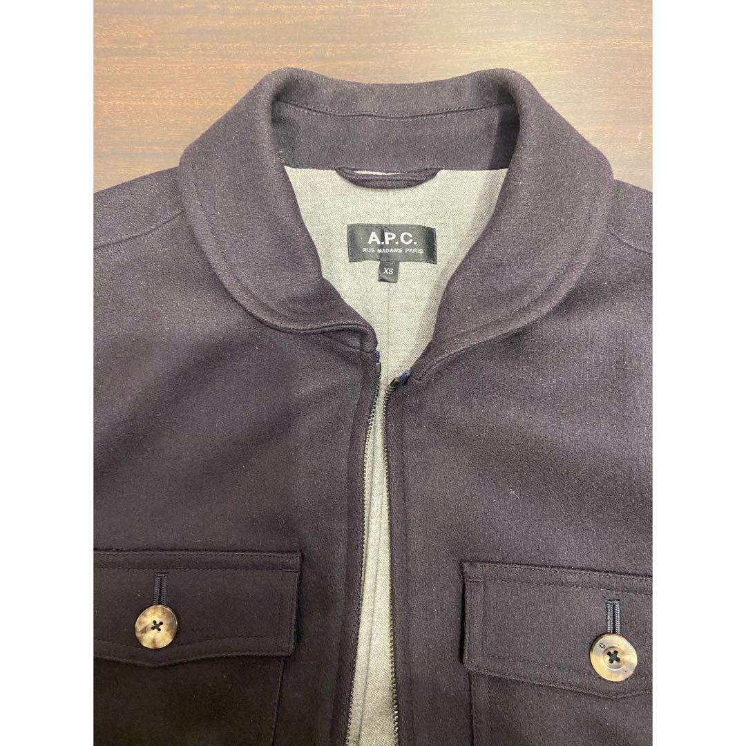 A.P.C.*ジップアップ　メルトンウールジャケット