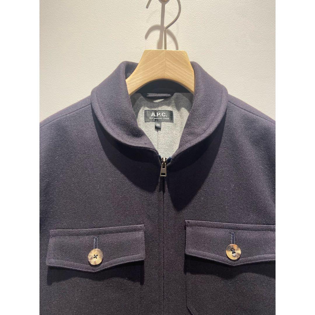 A.P.C.*ジップアップ　メルトンウールジャケット