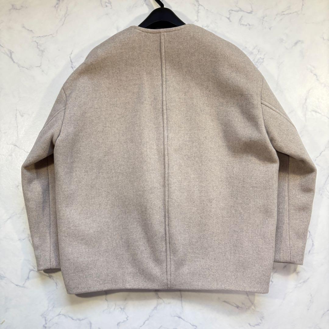 極美品 23AW ノーブル MTRカラーレスジップショートコート ベージュ