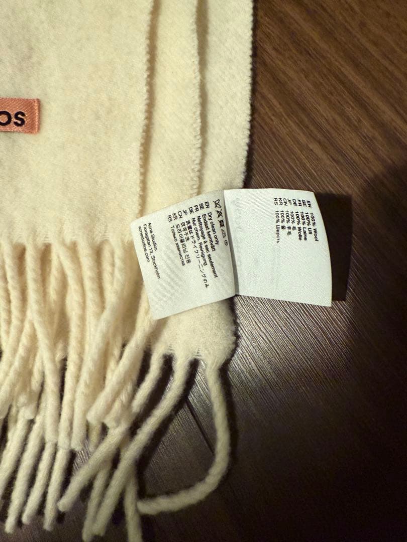 acne studiosフリンジウールスカーフ　オーバーサイズ