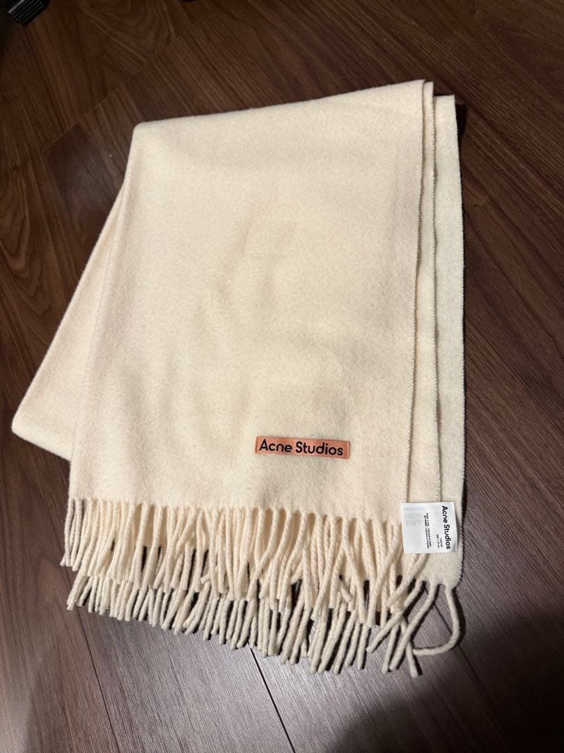 acne studiosフリンジウールスカーフ　オーバーサイズ