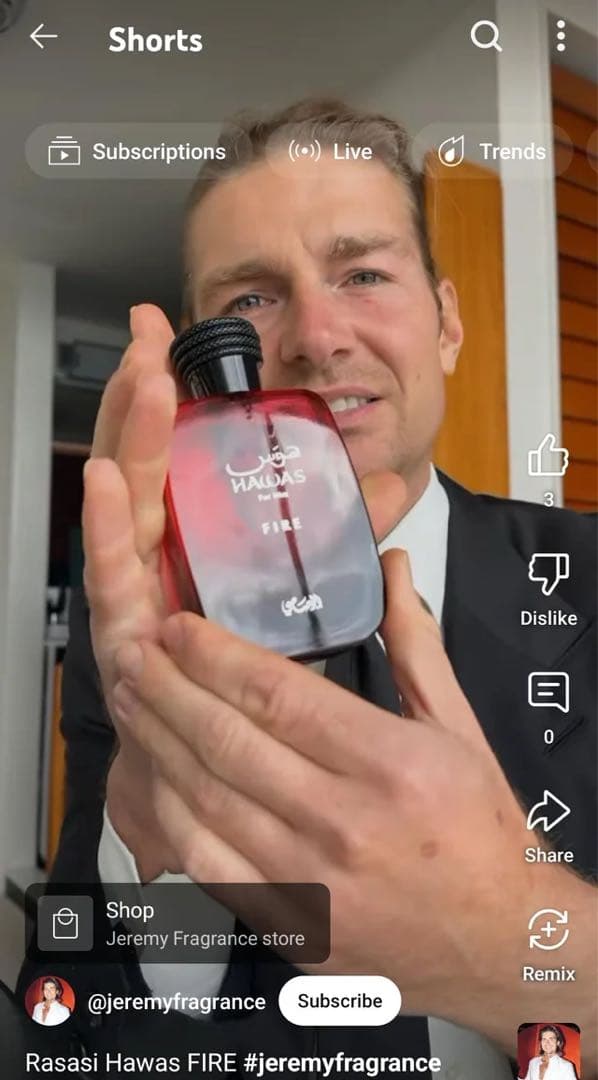 香水(男性用) Rasasi Hawas Fire