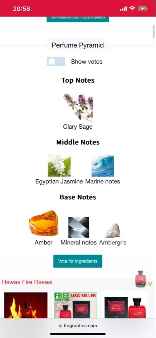 香水(男性用) Rasasi Hawas Fire