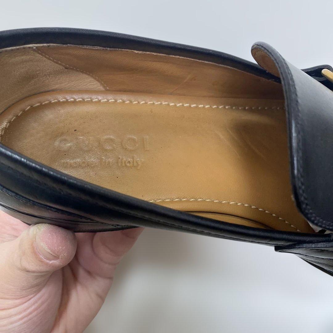 GUCCI ブラック　ヨルダーンホースビットローファー　6