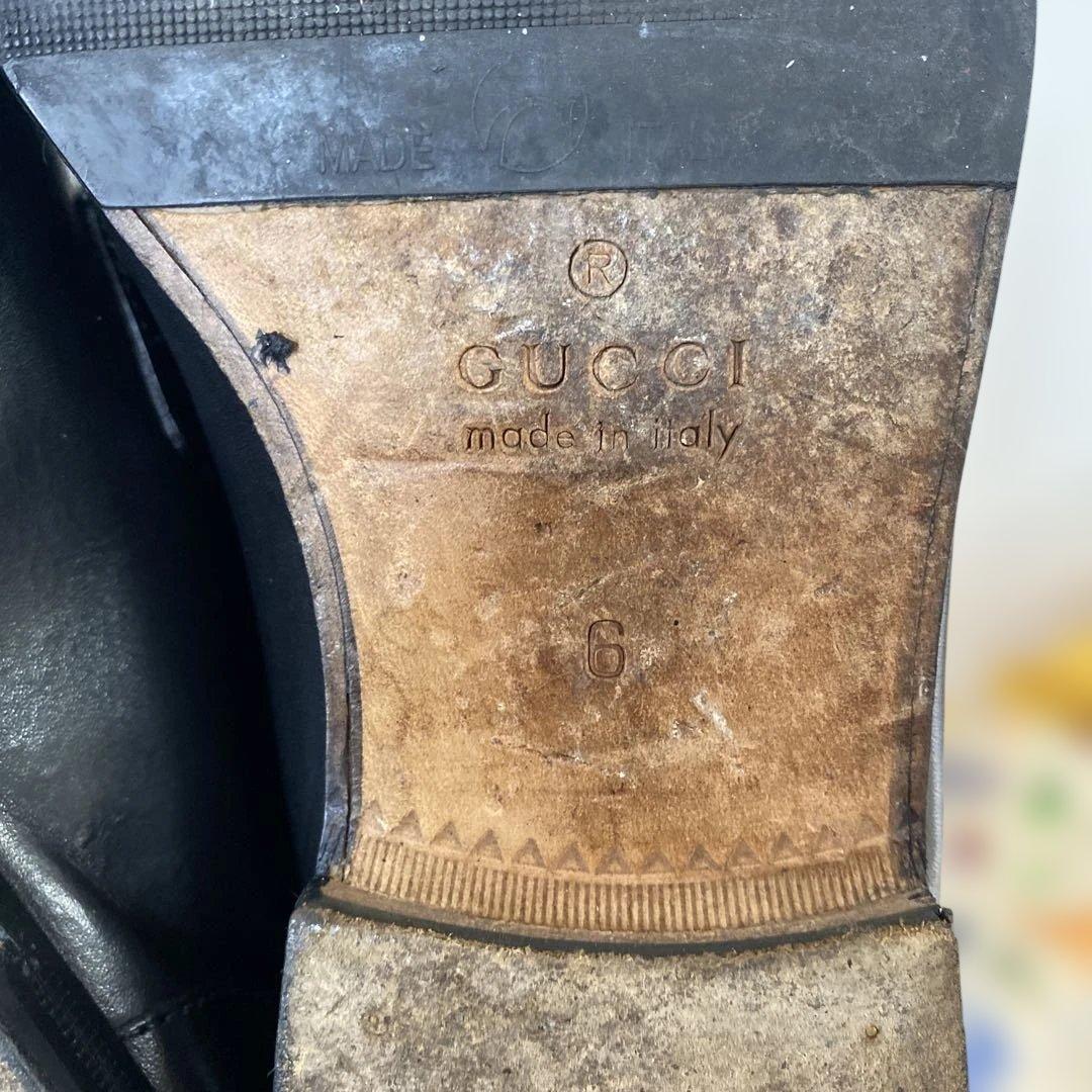 GUCCI ブラック　ヨルダーンホースビットローファー　6