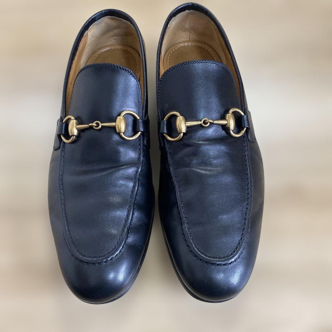 GUCCI ブラック　ヨルダーンホースビットローファー　6