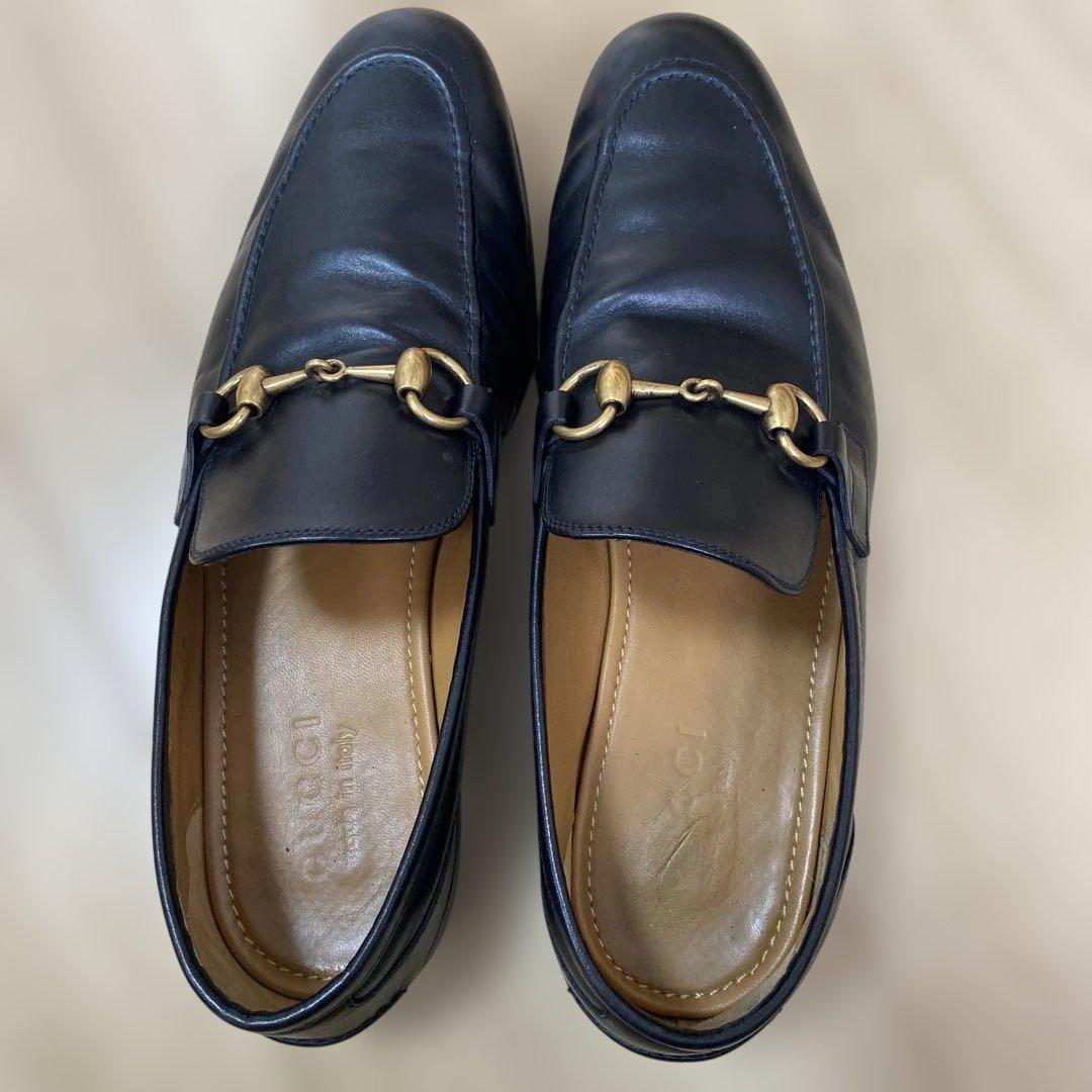 GUCCI ブラック　ヨルダーンホースビットローファー　6