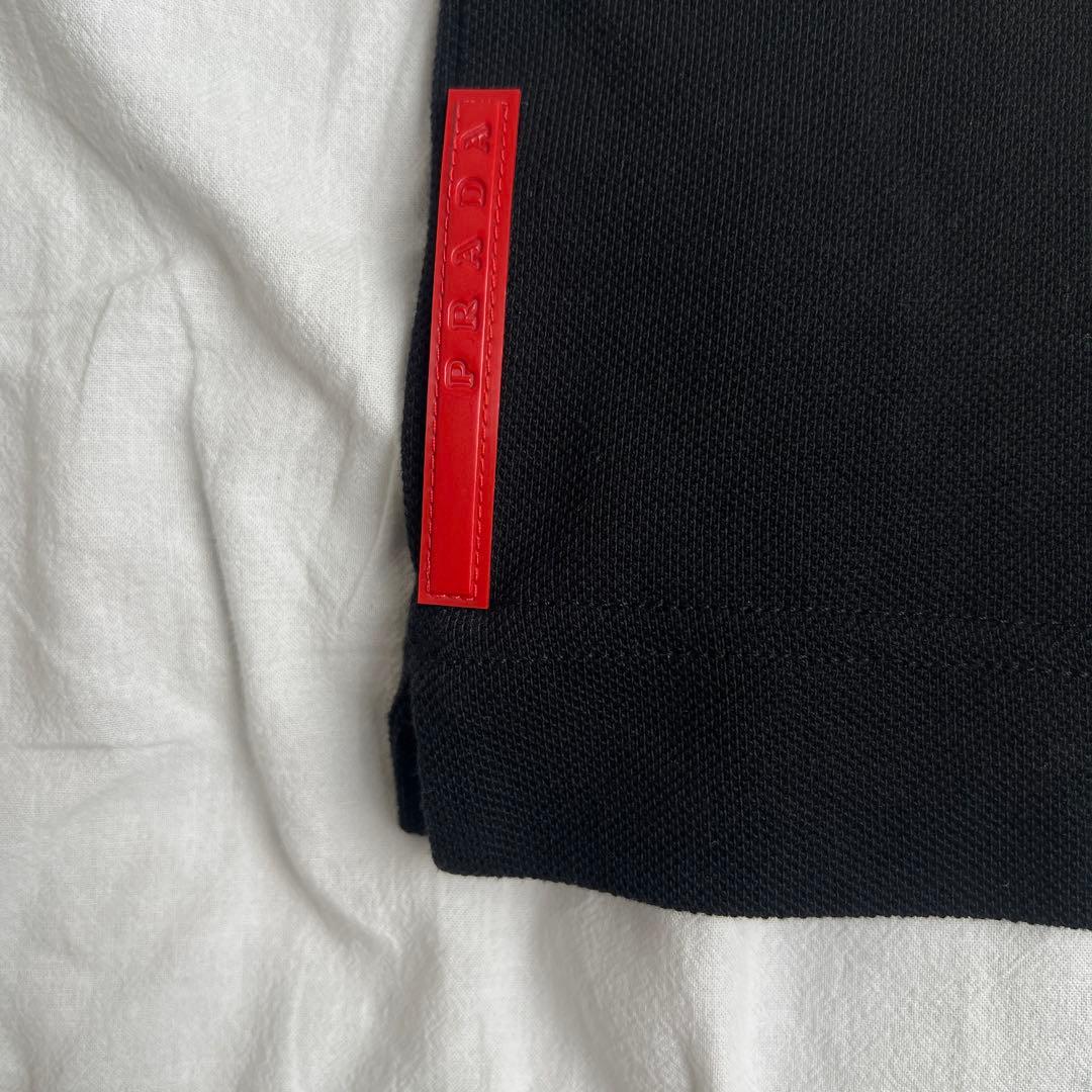 トップス 00s PRADA SPORT polo shirts black green