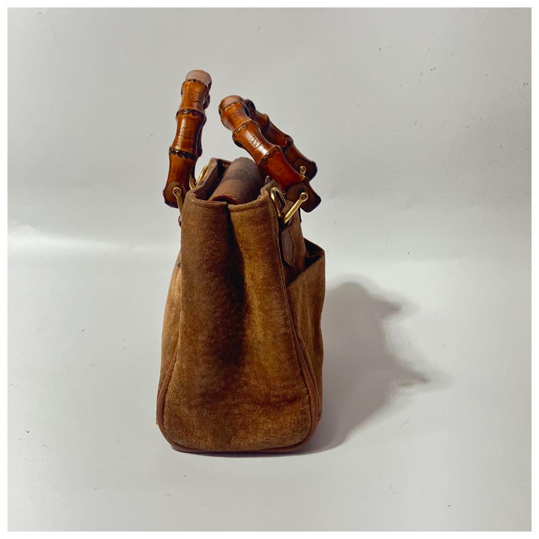 GUCCI グッチ バッグ ミニショルダーバッグ バンブー2WAYスエードレザー