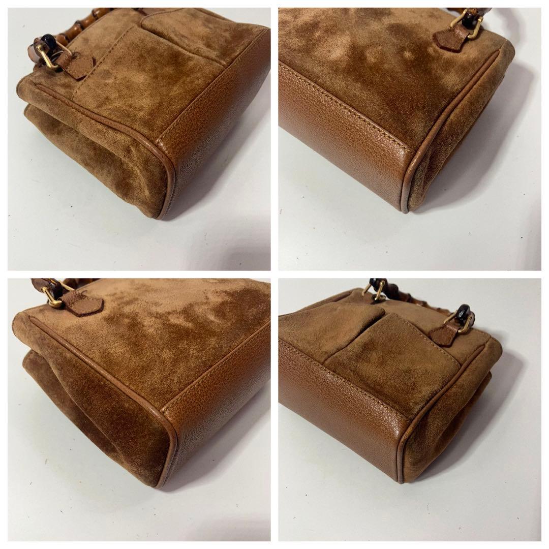 GUCCI グッチ バッグ ミニショルダーバッグ バンブー2WAYスエードレザー