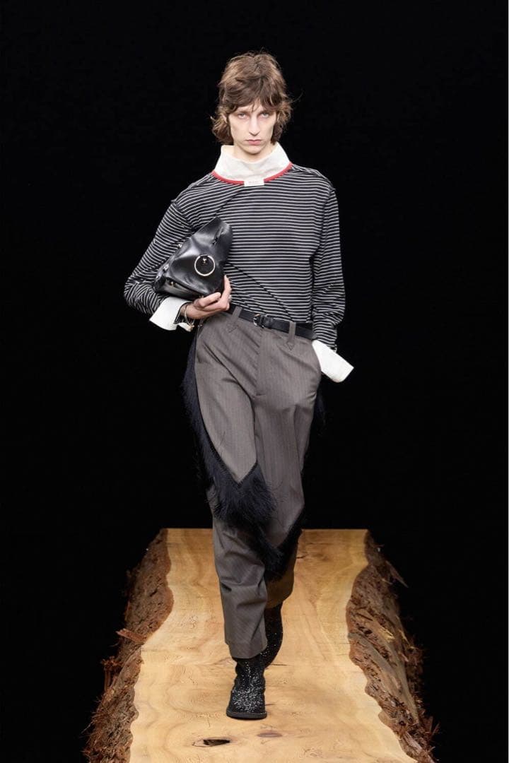 新品MASU OPPOSITE STRIPE PULLOVER SHIRT