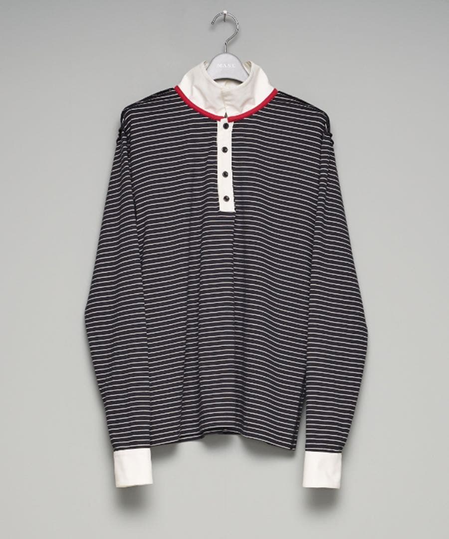 新品MASU OPPOSITE STRIPE PULLOVER SHIRT