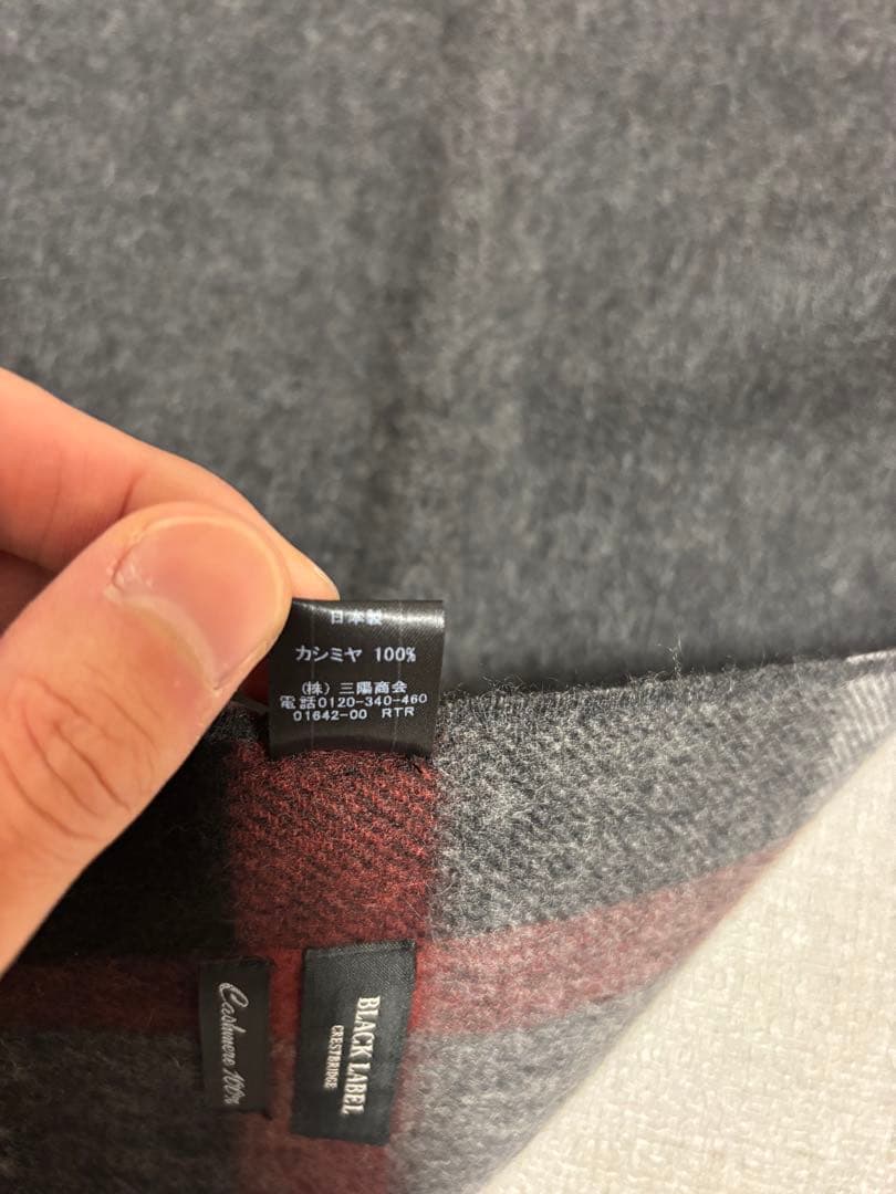 スマイルCRESTBRIDGE 100%カシミヤマフラー三陽商会