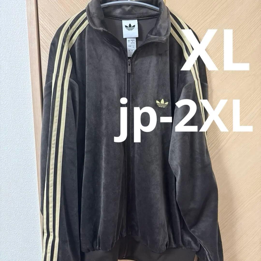 adidas ファイヤーバード トラックトップ ベロア ダークブラウン XXL
