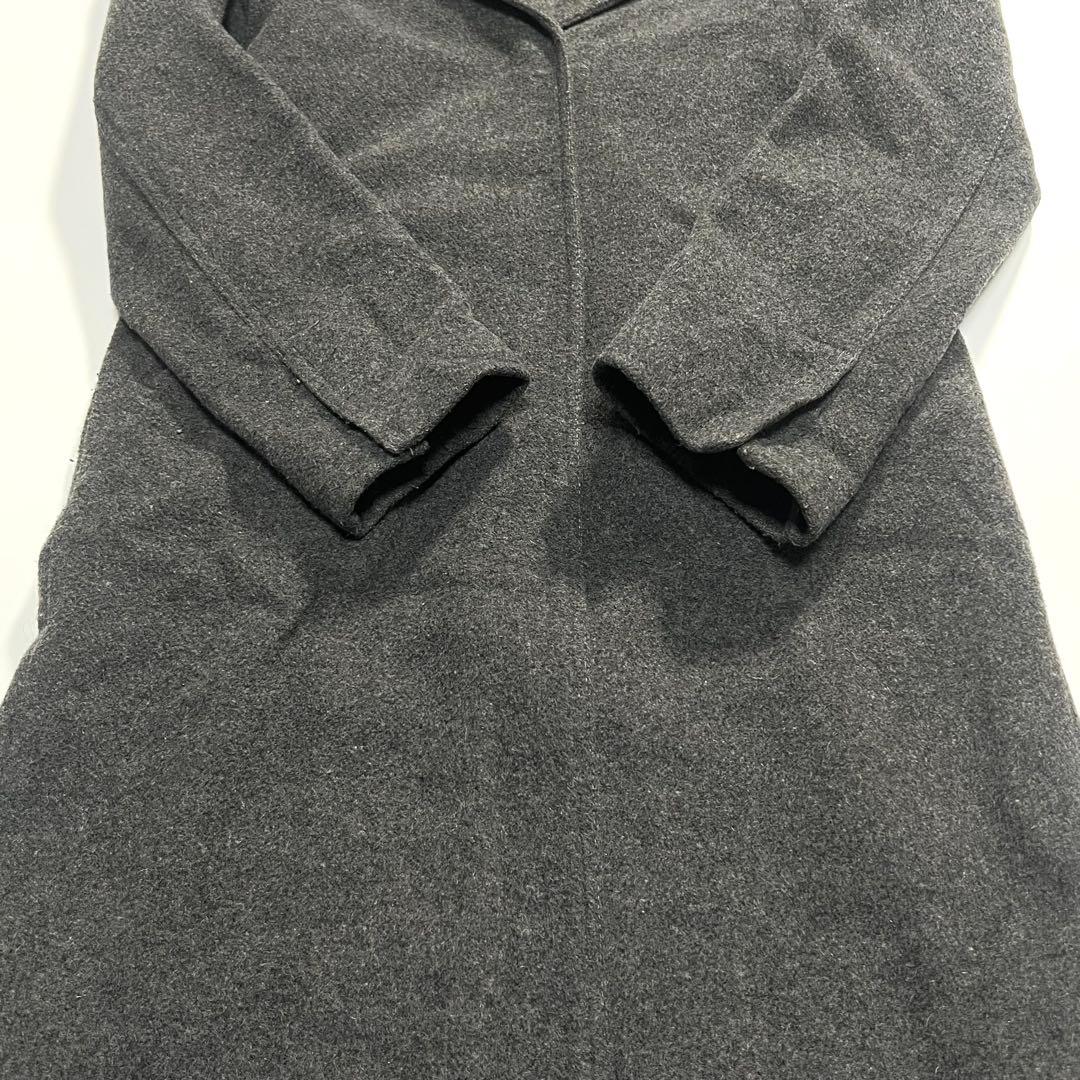 MM6　チェスターコート　2Way　カシミヤ　グレー　比翼ボタン　36