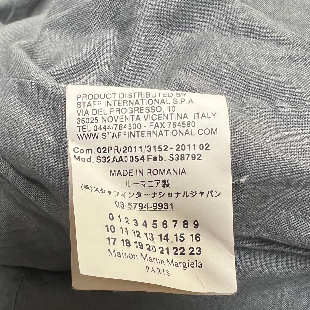 MM6　チェスターコート　2Way　カシミヤ　グレー　比翼ボタン　36