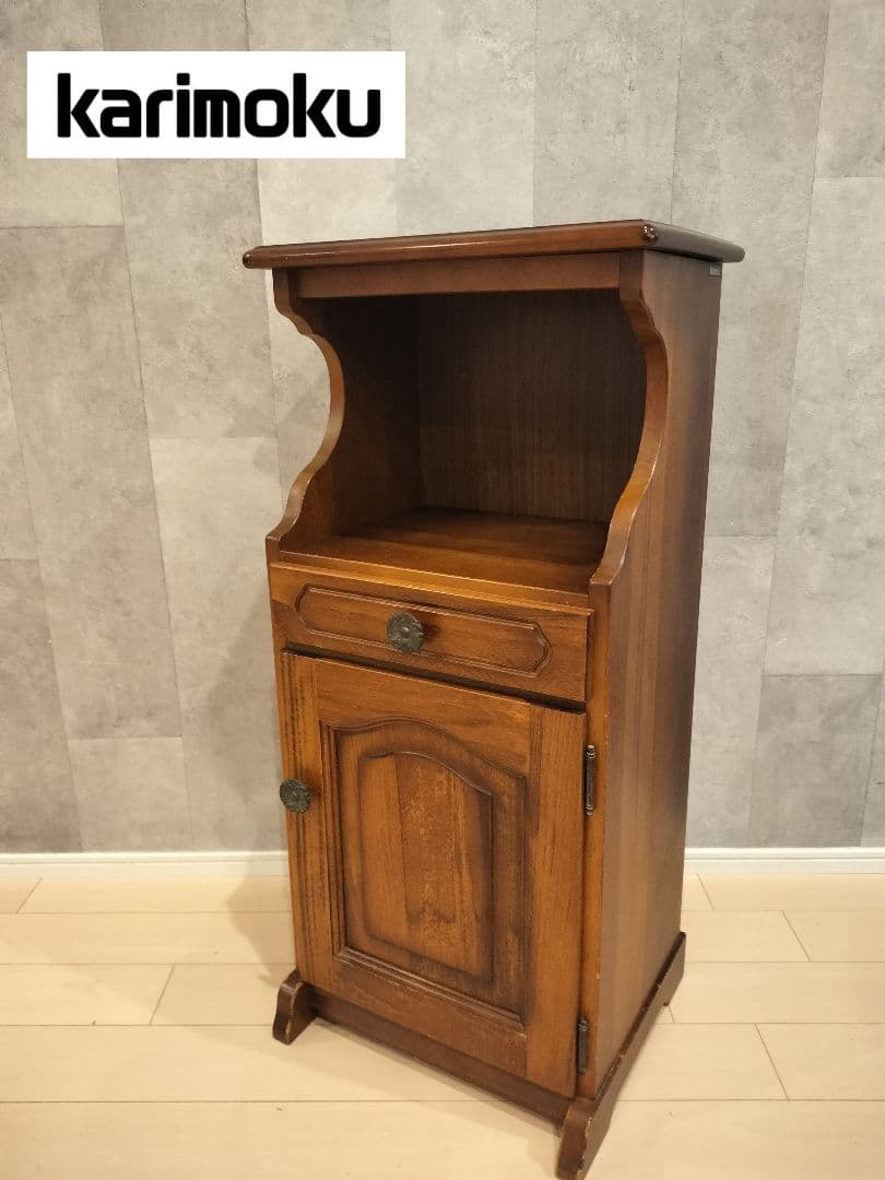 カリモク 電話台 花台 サイドテーブル レトロ ヴィンテージ
