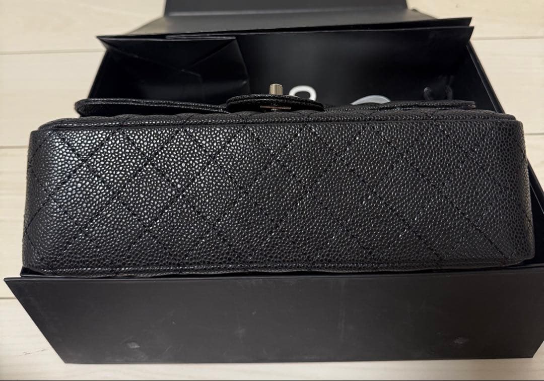 ノベルティCHANEL チェーン フラップバッグ キャビアスキン 2way