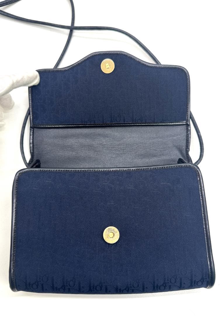 ★Dior トロッター ショルダーバッグ キャンバス　ネイビー