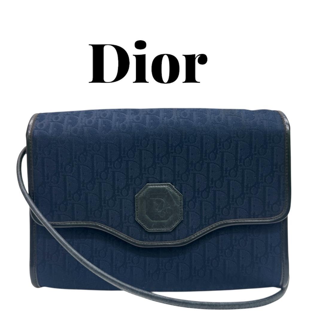 ★Dior トロッター ショルダーバッグ キャンバス　ネイビー