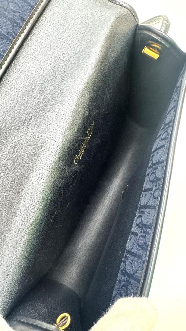 ★Dior トロッター ショルダーバッグ キャンバス　ネイビー