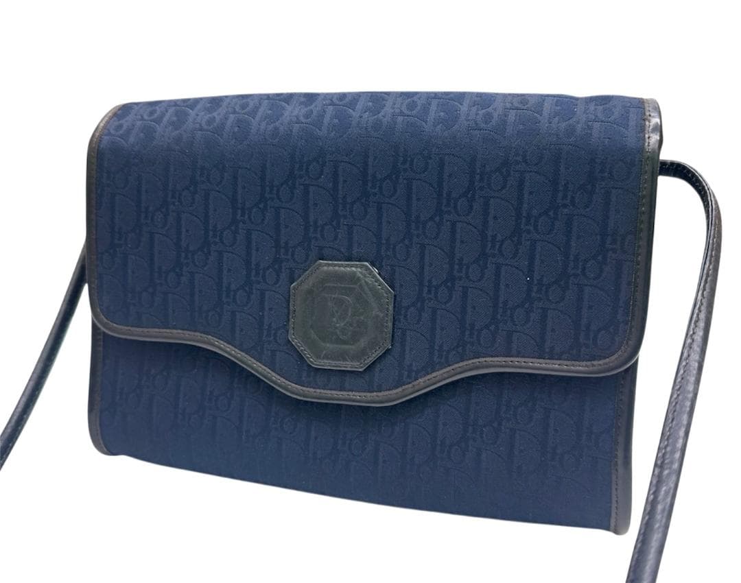 ★Dior トロッター ショルダーバッグ キャンバス　ネイビー