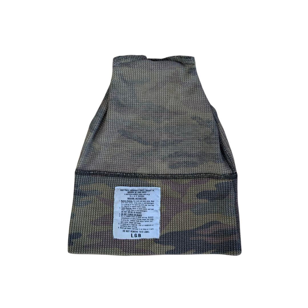 LGB ワッフル ビーニー ニット帽 美品 リバーシブル 迷彩