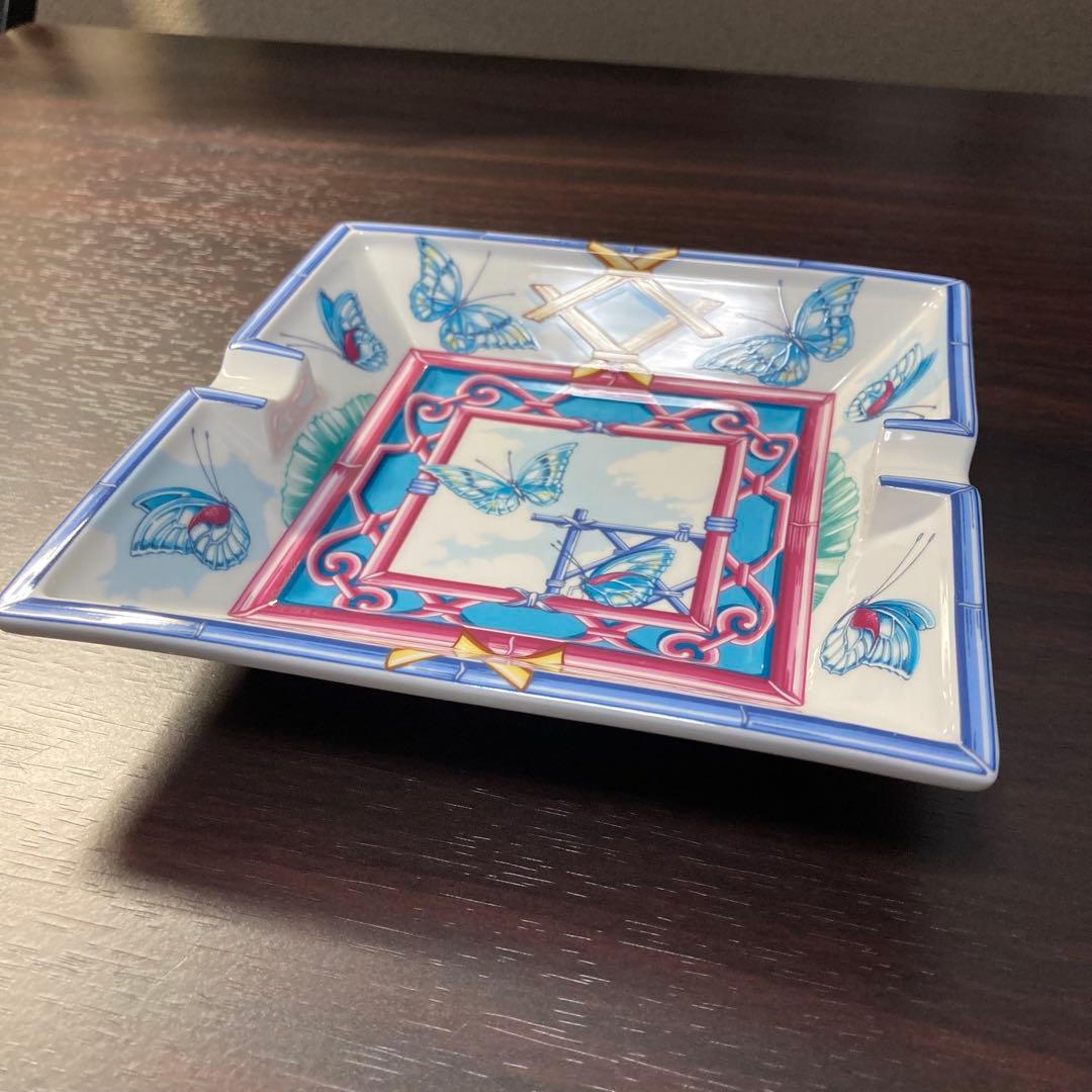 ★希少品★HERMES エルメス 蝶 バタフライ 灰皿 アッシュトレイ