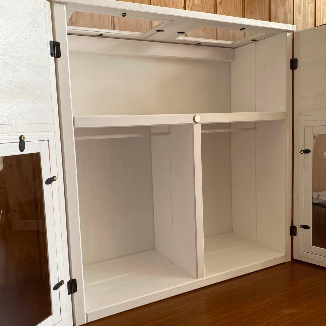 ぽんちゃん　木製人形用クローゼット　ぽぽちゃん　ハンドメイド