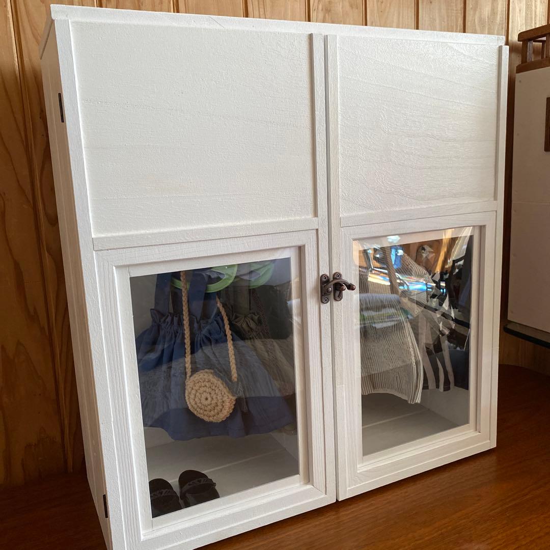 ぽんちゃん　木製人形用クローゼット　ぽぽちゃん　ハンドメイド