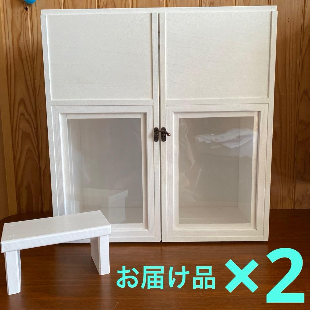 ぽんちゃん　木製人形用クローゼット　ぽぽちゃん　ハンドメイド